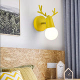 Applique Murale Bois Cerf Jaune