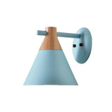 Applique Murale Métal Bois Bleue