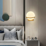 Applique Murale Opaline Vintage Table de Chevet