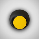 Applique Murale Scandinave Noire Macaron Jaune