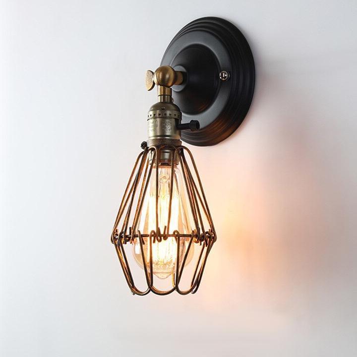 Applique murale vintage en noyer edison avec interrupteur à tirette Applique murale vintage en noyer edison avec interrupteur à tirette