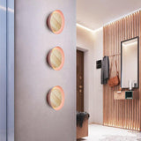 Appliques Murales Scandinaves Bois Rondes Couloir