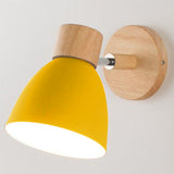 Petite Applique Murale Bois Métal Jaune