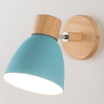 Petite Applique Murale Bois Métal Bleue
