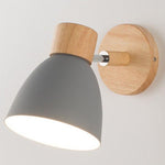 Petite Applique Murale Bois Métal Grise